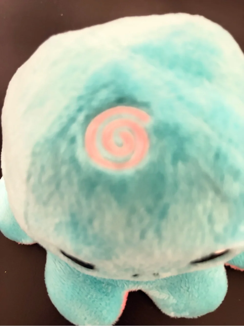 Reversible Plush Octopus Toy - Aqua with Pink Trim